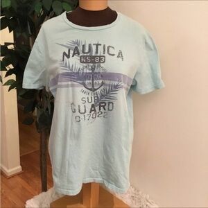 NAUTICA short sleeve tee unisex L refer to measurements green blue black